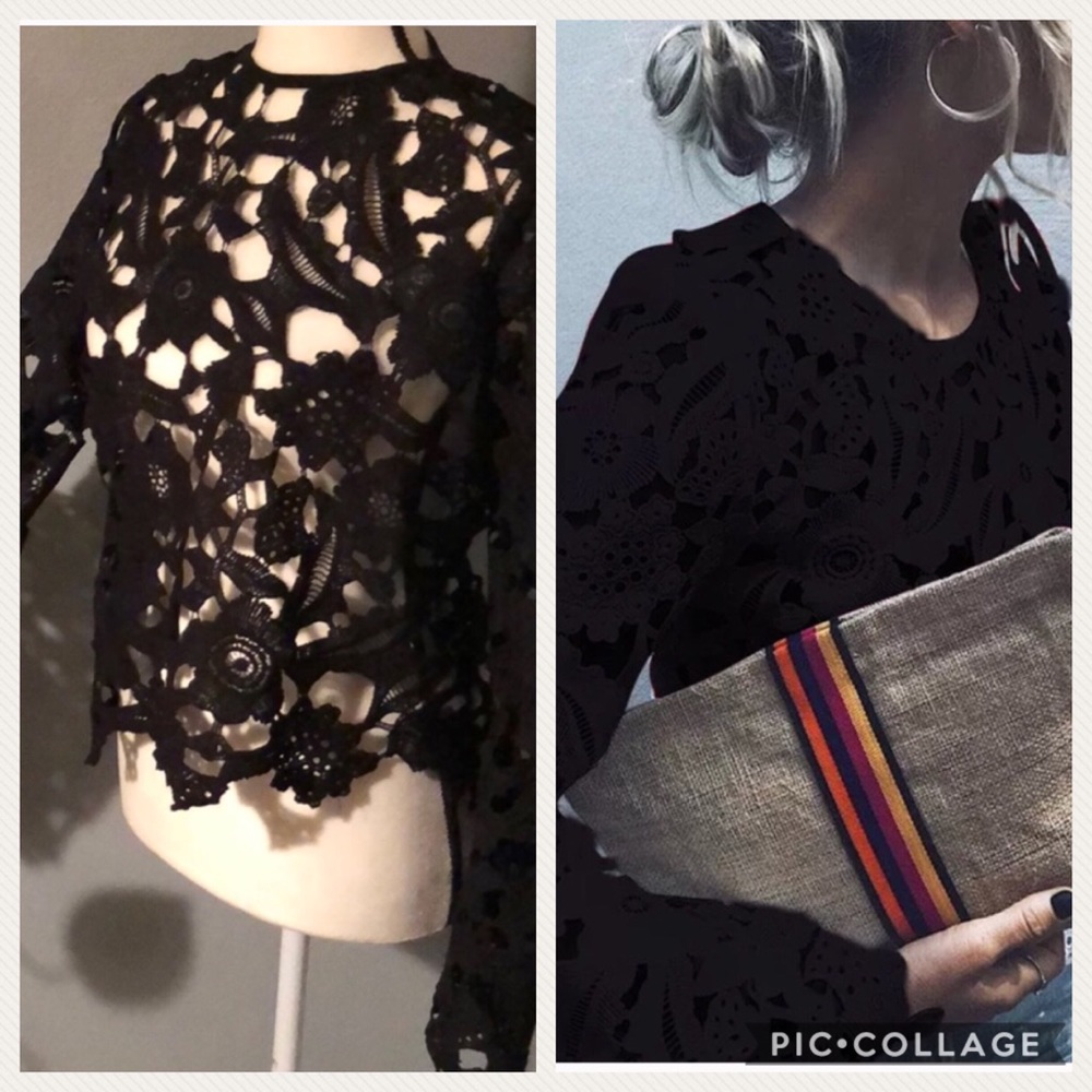 ❤️Peekaboo Lace Bell Sleeve Blouse - Picture 4 of 7